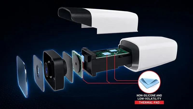 Application of Silicone-Free Thermal Pads in Optical Lenses for Security Surveillance Cameras
